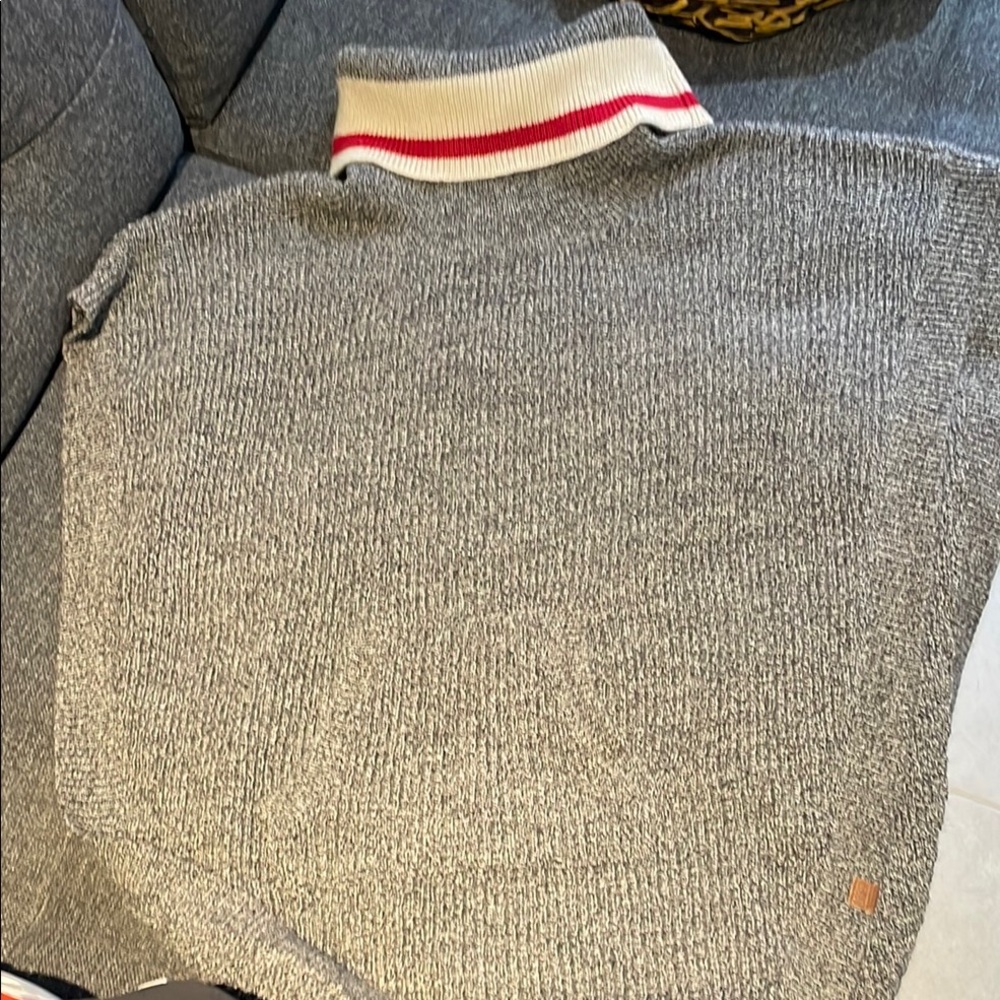 Roots Gray and Red Cape Jacket